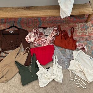 Free people, princess Polly, and pretty little thing crop tops / body suits!!!!